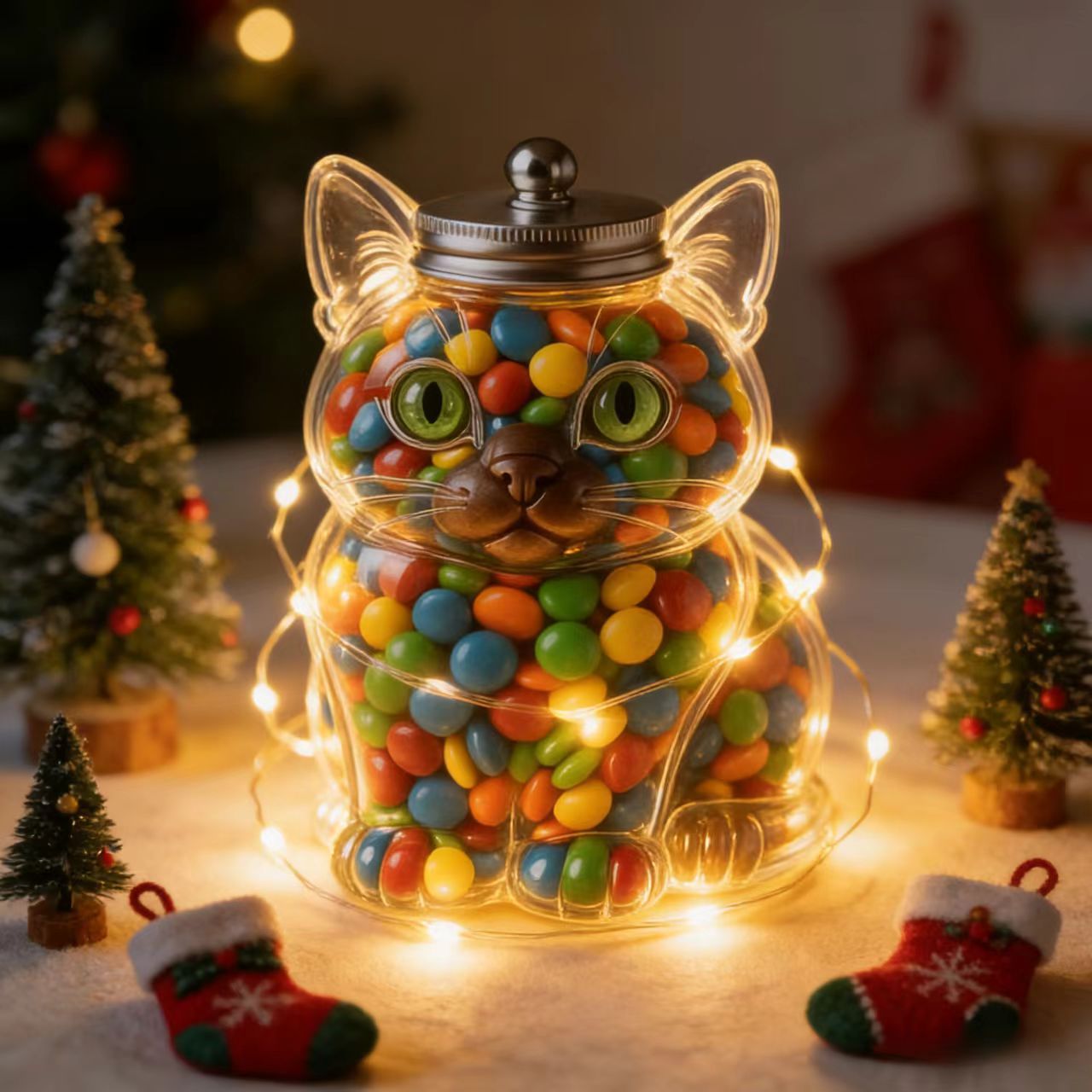 Food Storage Glass Box - Милая стеклянная банка для конфет в