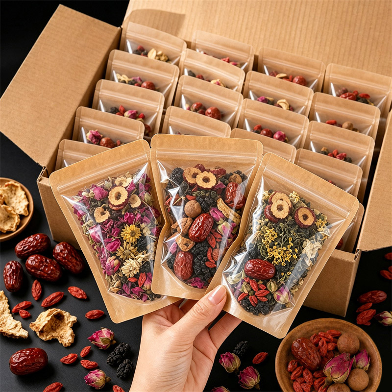 Food Storage Zipper - 100 шт. прозрачных пакетов из крафт-бумаги