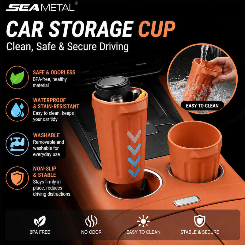 Food Storage Silicone - Автомобильный мусорный бак SEAMETAL из пищевого
