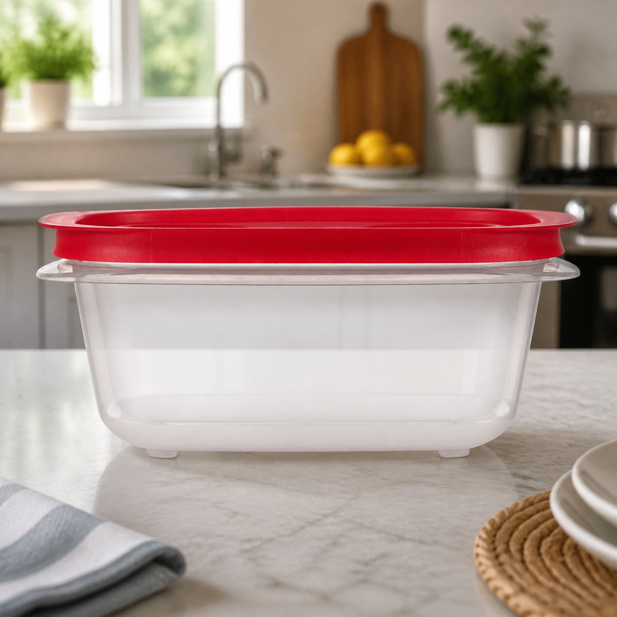 Food Storage Prep Containers - Красный прямоугольный контейнер для хранения продуктов