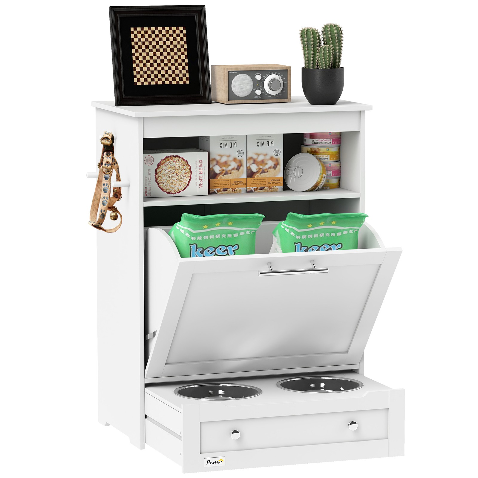 Food Storage In Cabinets - Станция для кормления домашних животных, шкаф