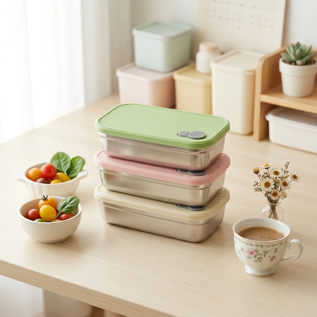 Food Storage Prep Containers - Ланч-бокс из нержавеющей стали, металлический контейнер