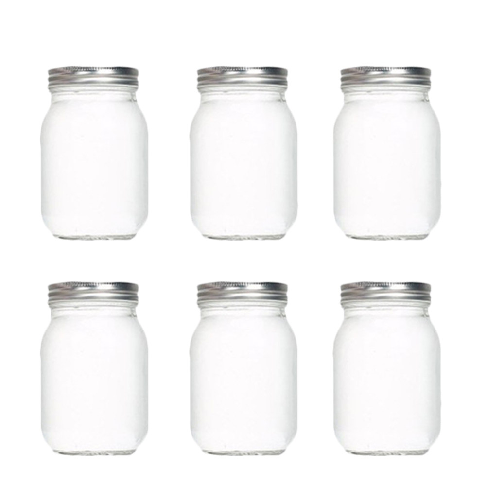 Food Storage Lid - Набор из 6 прозрачных круглых стеклянных