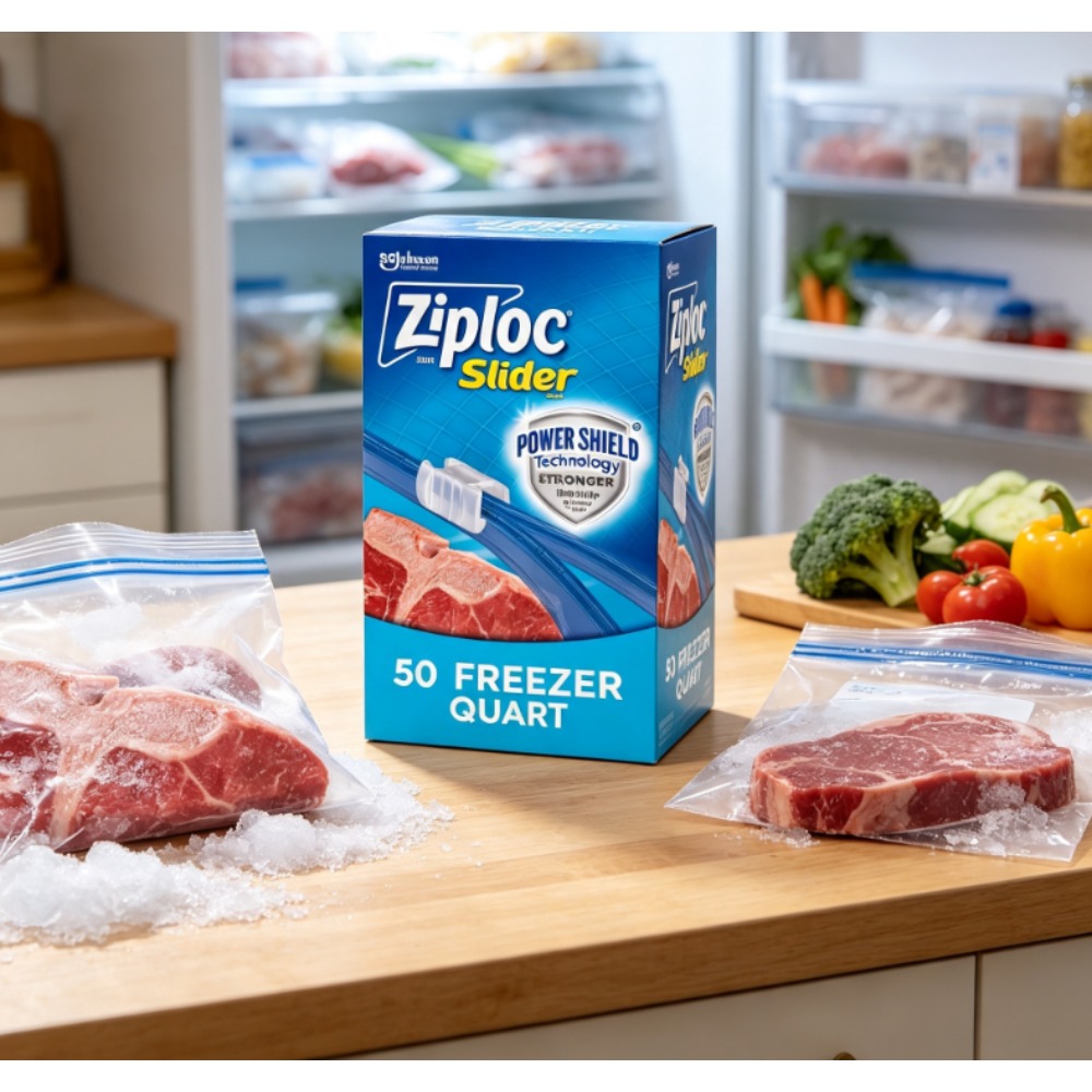 Food Storage Technology - Пакеты для заморозки Ziploc с застежкой-слайдером,