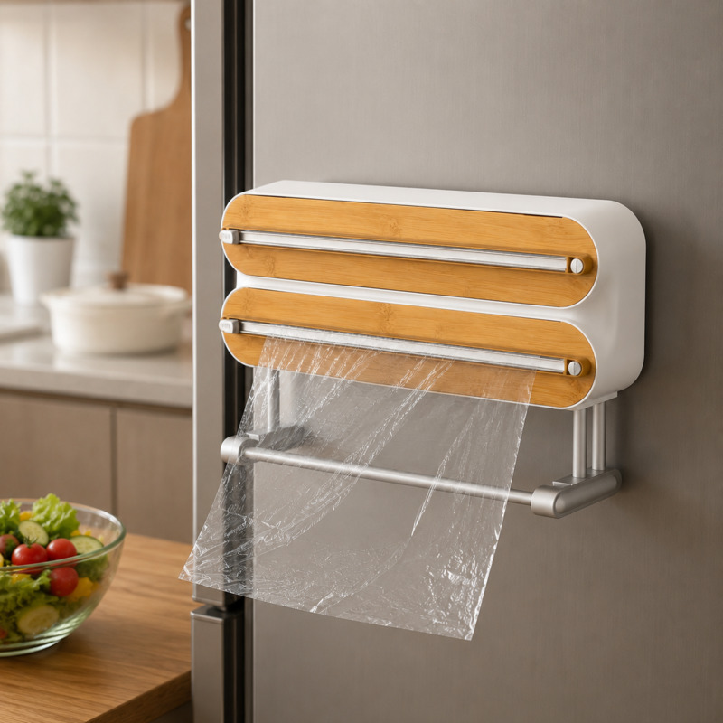 Food Storage With Dividers - Магнитный держатель-диспенсер для пищевой пленки и
