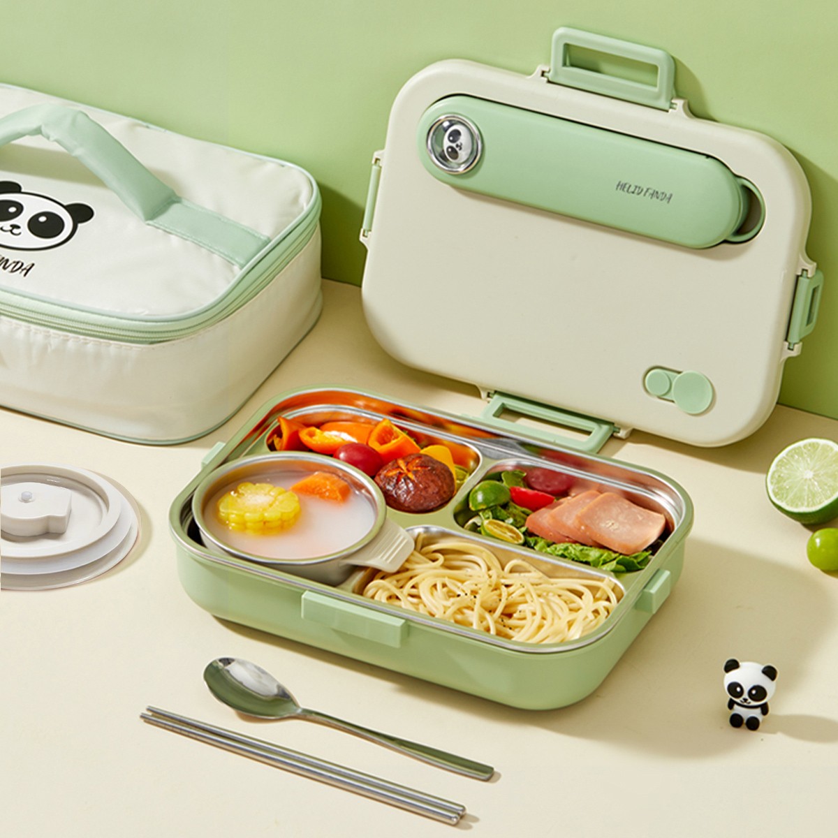 Food Storage Safety - Портативный герметичный ланч-бокс из нержавеющей стали