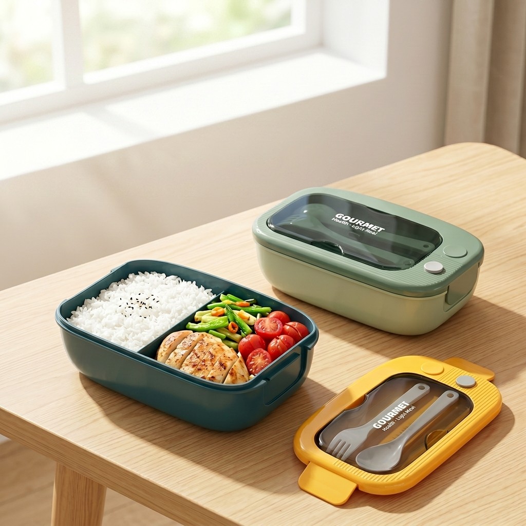 Food Storage Prep Containers - Пластиковый ланч-бокс для микроволновки с 2