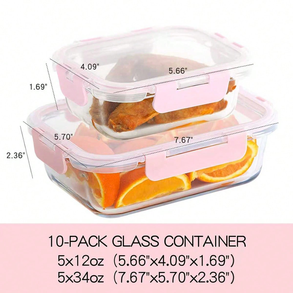 Набор из 10 стеклянных контейн – обзор и цена Food Storage Prep Containers