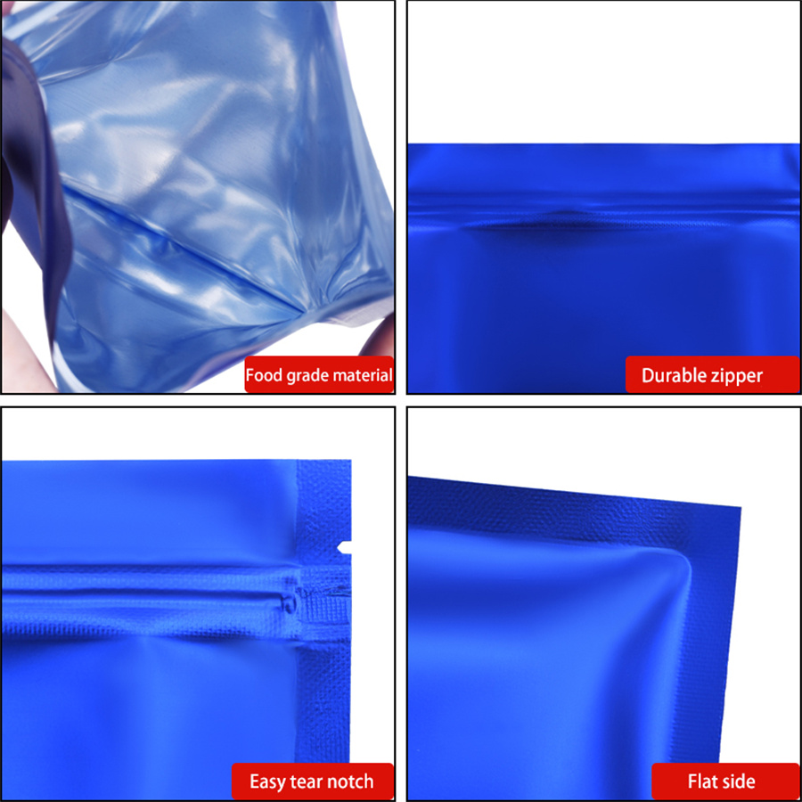 100 шт. матовых синих пакетов  – обзор и цена Food Storage Zipper