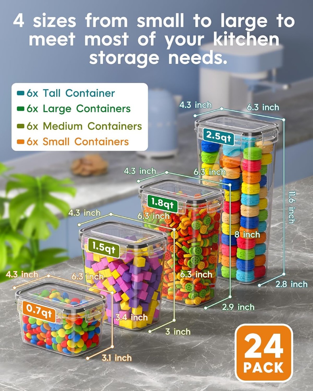 24 герметичных контейнера для  – обзор и цена Food Storage Lid