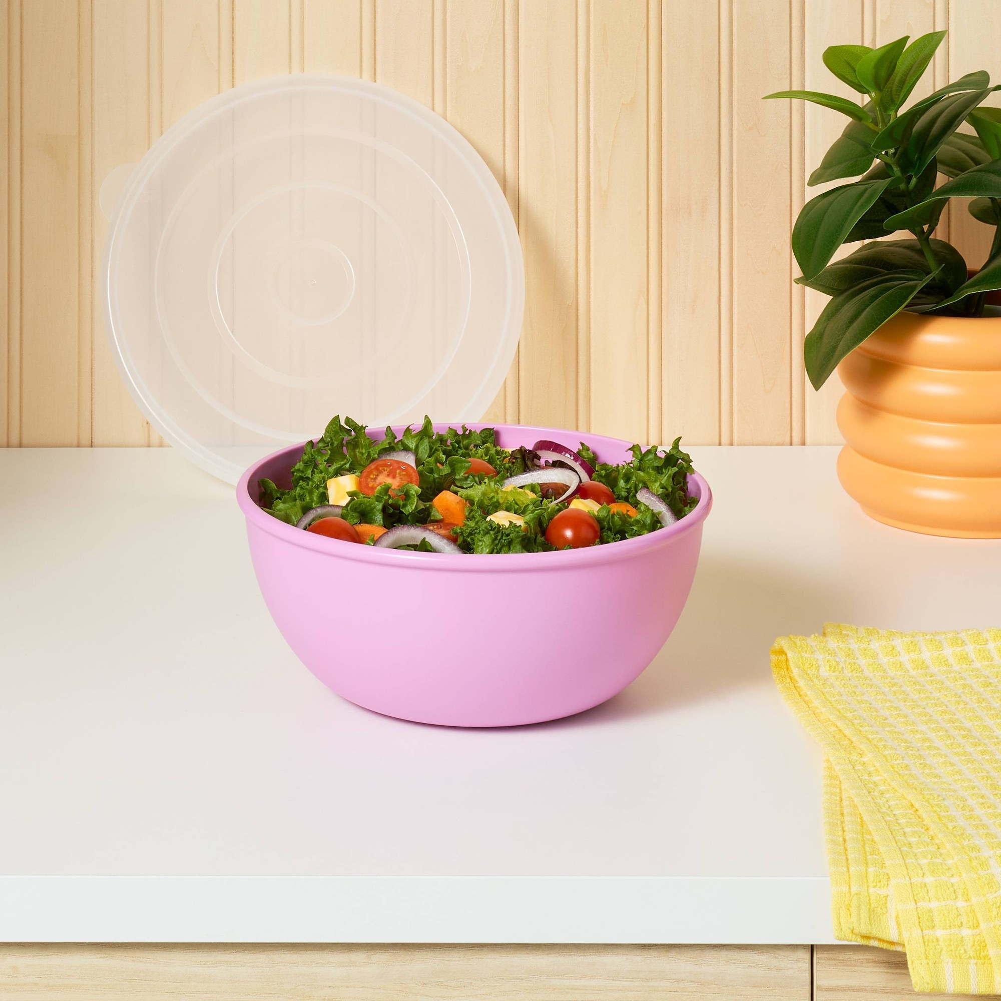 Розовая миска с подходящей кры – обзор и цена Food Storage Prep Containers