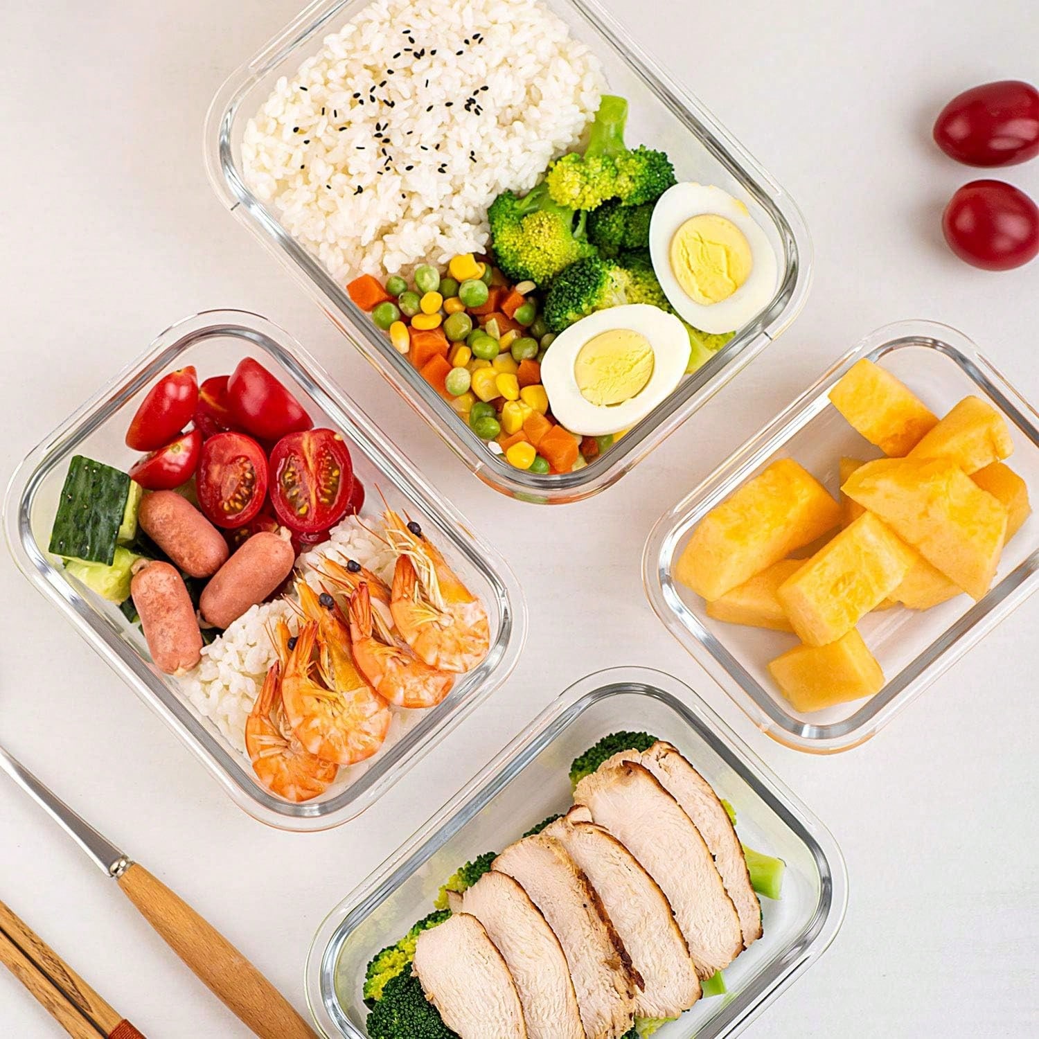 Набор из 10 стеклянных контейн – обзор и цена Food Storage Prep Containers